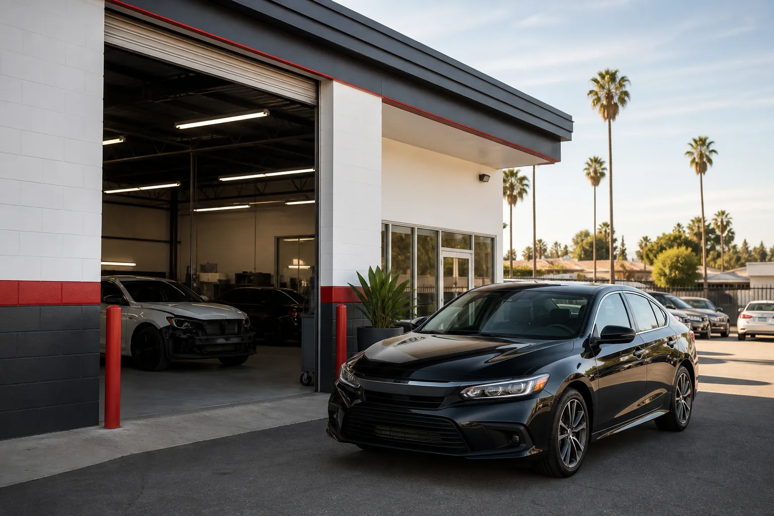 Woodley Collision repair facility in Van Nuys