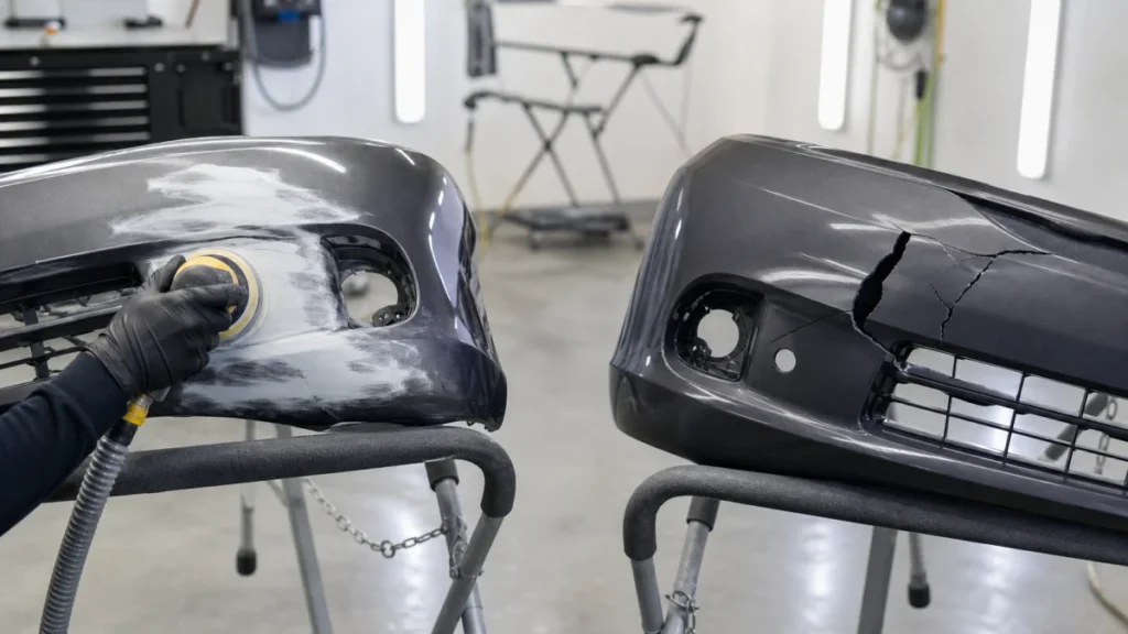 Bumper repair versus replacement example