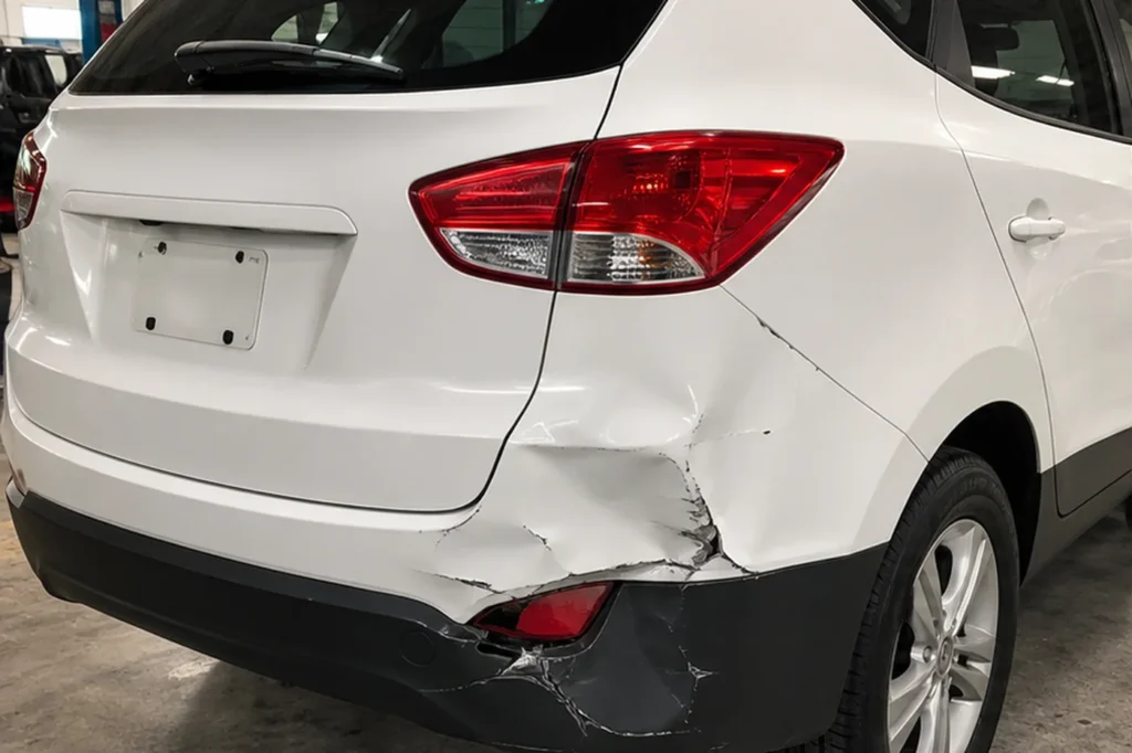 Rear Bumper Repair, before repair