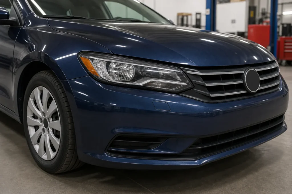 Bumper Repair Before & After, after repair