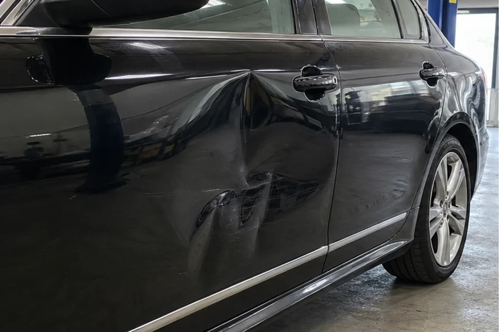 Door Dent Repair, before repair