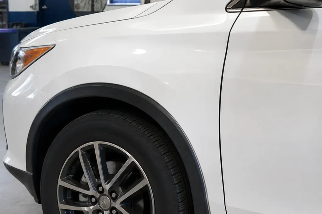 Fender Dent Repair, after repair