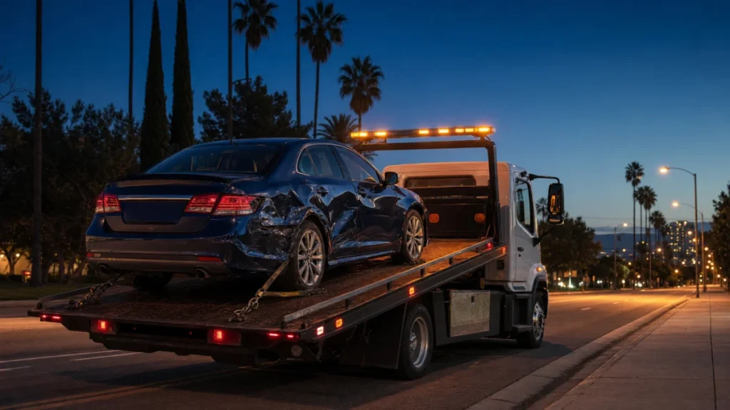 24/7 free towing service for accident recovery in Van Nuys